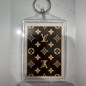 Vintage 1975 Louis Vuitton playing card on keychain